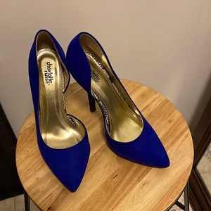 Charlotte Russe Royal blue, snake skin inside.